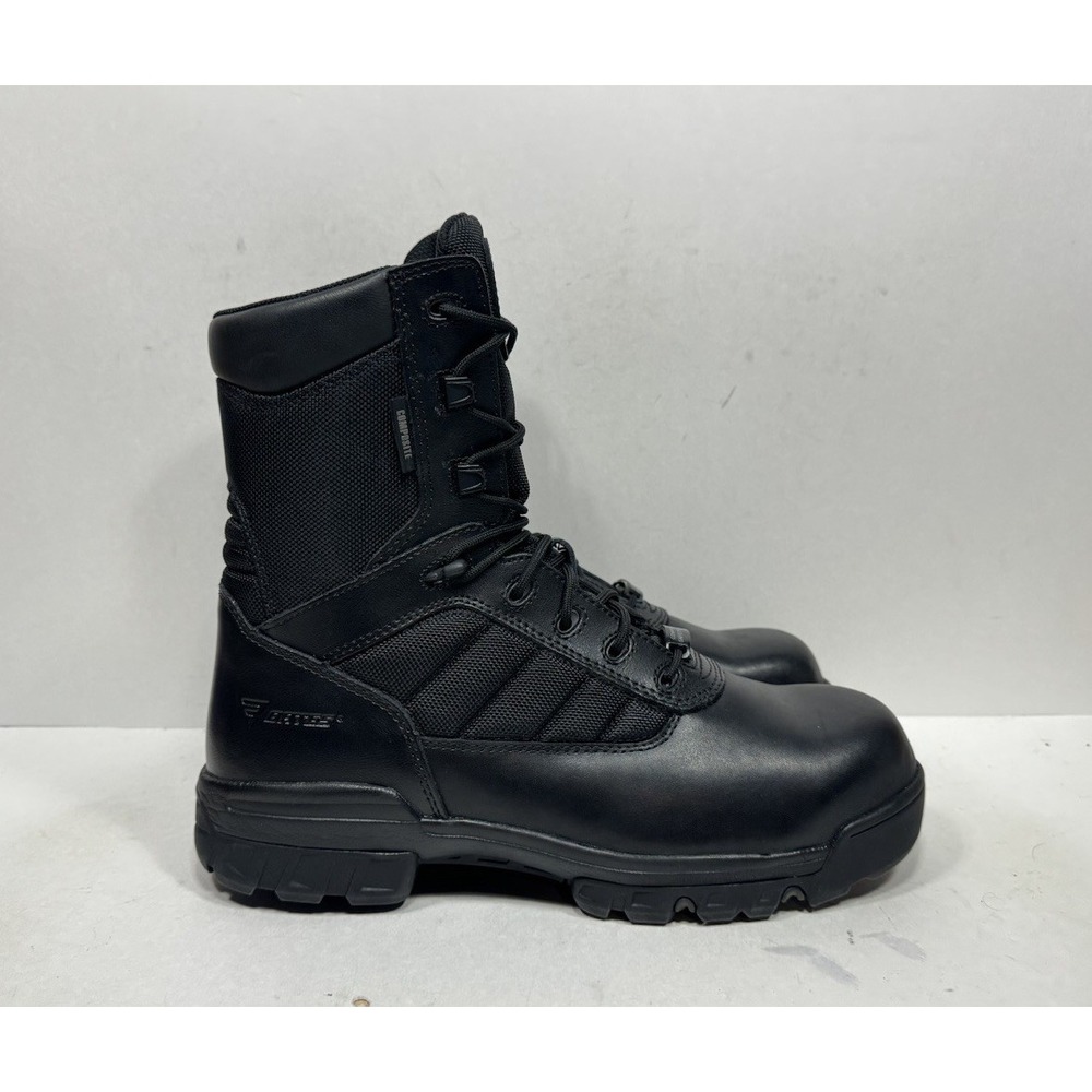 Bates 8" Tactical Sport Side Zip Composite Toe Black Boots E02261 Mens Sz 10.5